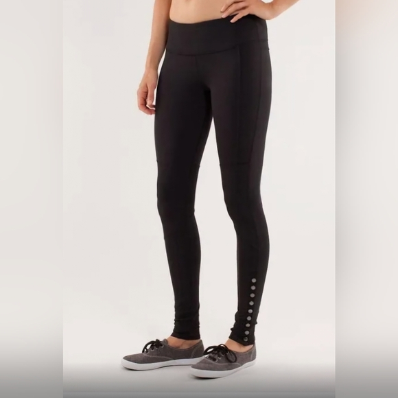 Lululemon Size 4 Cross Town Leggings Snaps Pants Black - Picture 1 of 6